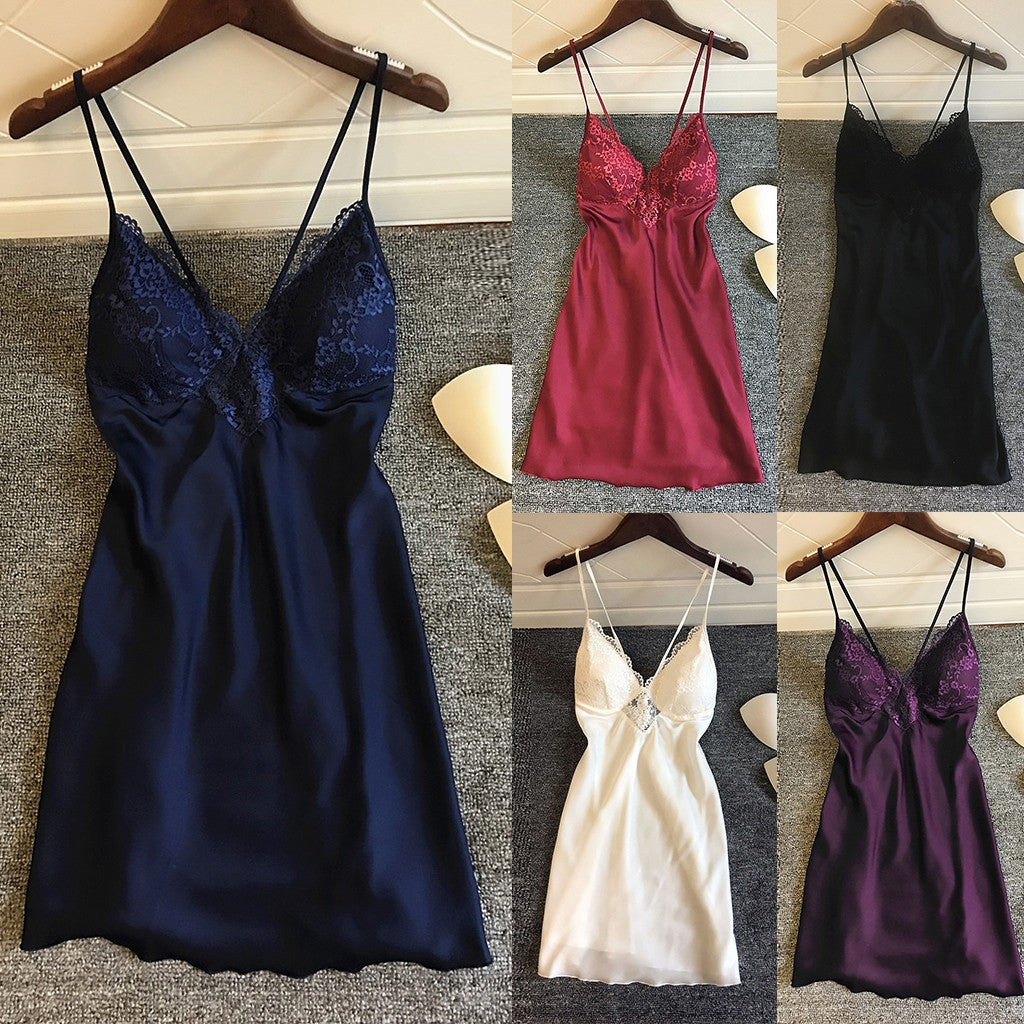 Multicolour Satin Nightdress