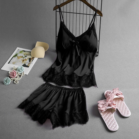 Satin Cami Shorts Set