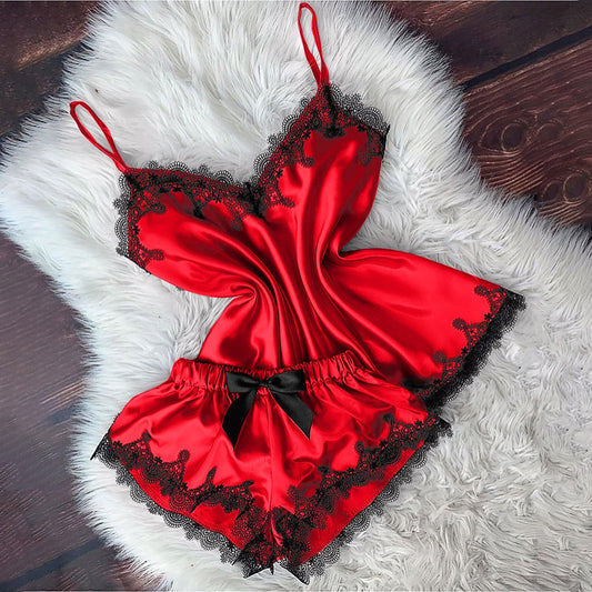 Satin Cami Shorts Set