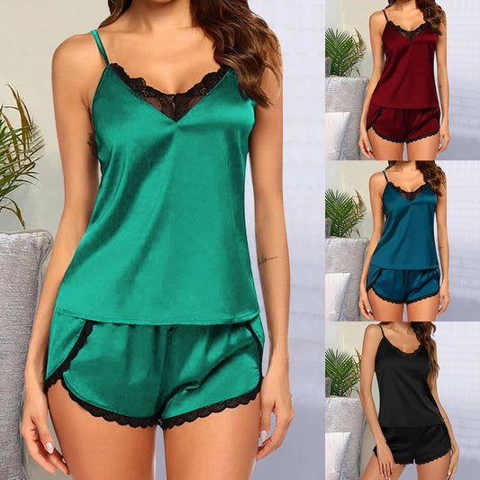 Satin Cami Shorts Set