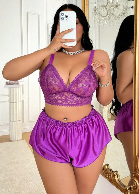 Satin Shorts Set