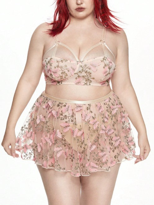 Floral Tulle Skirt Set