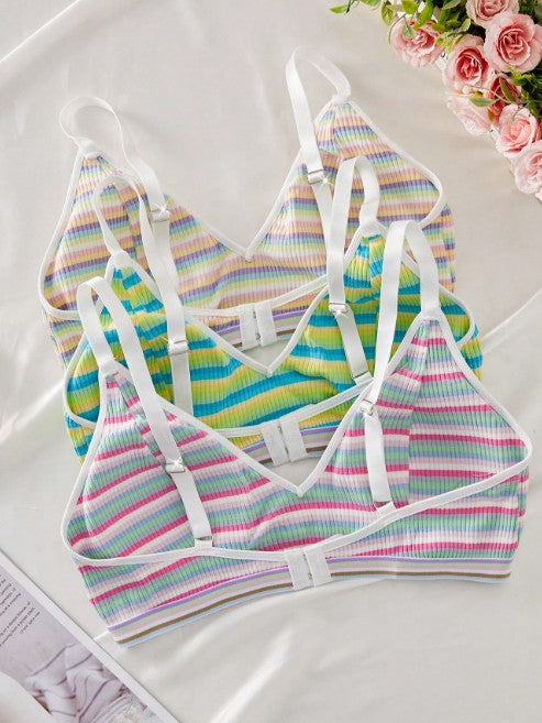 Striped Bralette Multi-pack