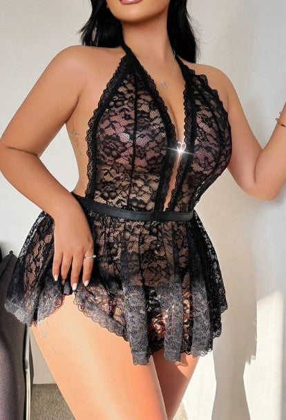 Lace Halter Babydoll